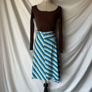 byerwear Women's Vintage y2k 90s 2000s stripped funky skirt